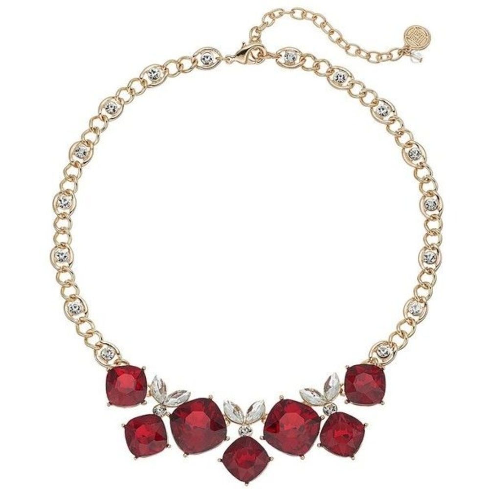 NWT's Dana Buchman Red Gemstone Statement Necklace